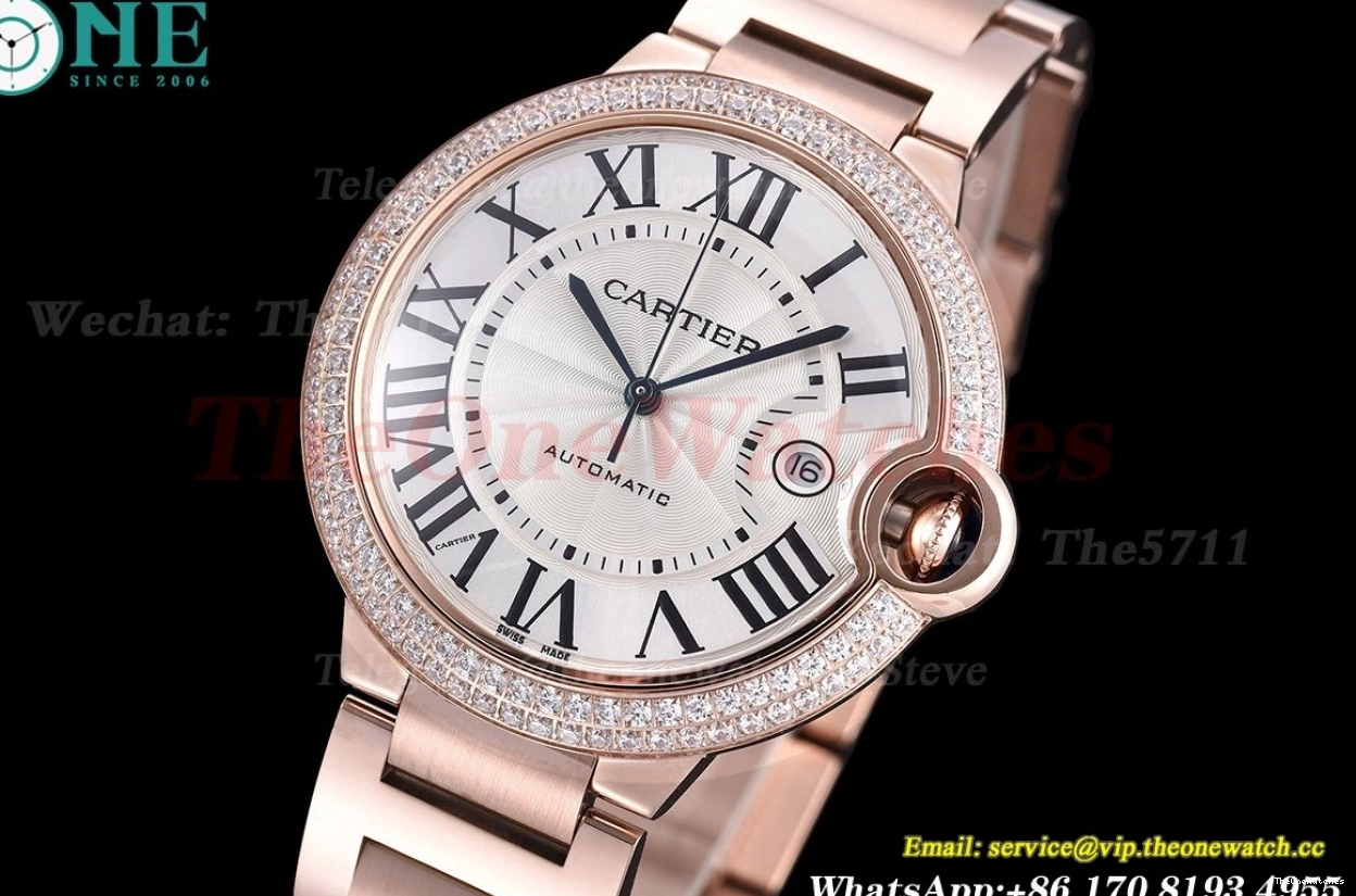 RG MY8215 De RG GDF Dial White Bleu Dia Ballon Cartier 42mm 0128